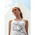 thumbnail image 2 of Crescent Moon Sacred Geometry. Tank Women -Image by Shutterstock, Female x-Large, 2 of 4