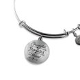 thumbnail image 4 of Grateful Thankful Blessed Circle Bangle 18k Gold 7-9" Bracelet, 4 of 5