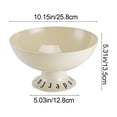 thumbnail image 3 of Clear Pedestal Fruit Bowl with Drainage – 10.15" Elevated Plastic Fruit Tray for Kitchen Counter & Dining Table – Transparent Draining Serving Stand for Parties, Weddings, Christmas & Home Decor, 3 of 6