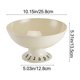 thumbnail image 3 of Cuenco de frutas con pedestal de plástico y bandeja escurridora, transparente y blanco, de 25.8 cm para uso en cocina, comedor y fiestas., 3 of 6
