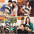 thumbnail image 4 of Black White Marble Gold Wave Pattern Apron-Garden Aprons for Women with Pockets-Cotton Linen Waterproof Kitchen Cooking Gardening Aprons Adjustable for Kitchen,Cooking,BBQ and Salon 33x27 Inch, 4 of 7