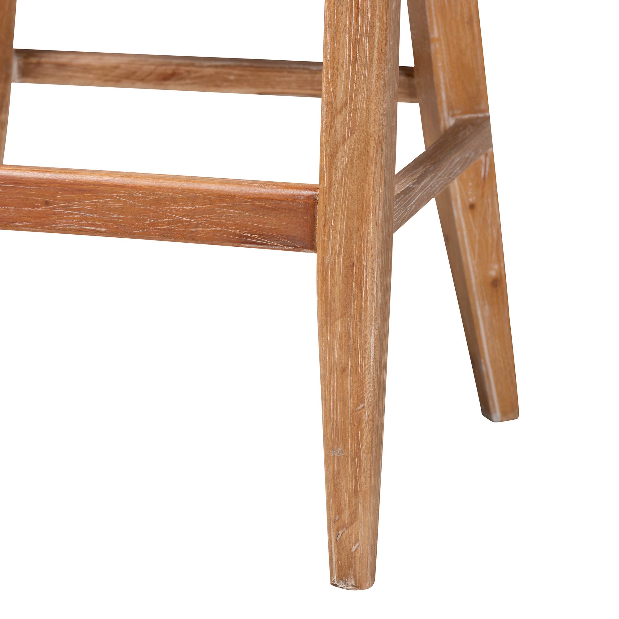 bali & pari Ridley Boho Bar Stool, Bar Height, White Wash