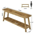 thumbnail image 3 of Resenkos Entryway Table, Console Sofa Table,Farmhouse Console Table, 70.9" Entryway Table 2-Tier Sofa Table,Light Brown, 3 of 5