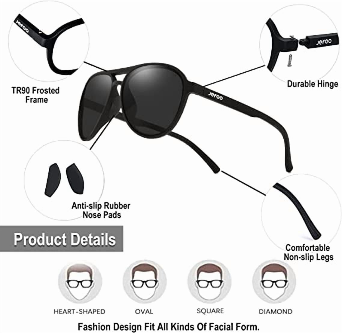 Polarized Aviator Sunglasses for Women Men Retro Trendy Sports Sunglasses for Outdoor UV400 Protection
