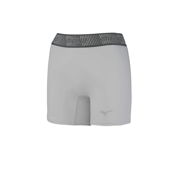Pantalones cortos Mizuno Aero Vent para mujer, acolchados, color gris XXL