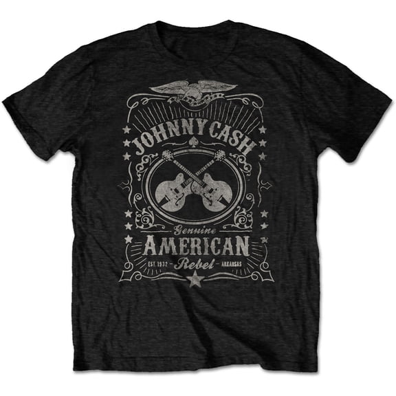 Johnny Cash Unisex T-Shirt American Rebel (Small)