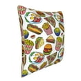 thumbnail image 2 of Fotbe Hot Dog With One Sausage Pattern Velvet Decorative Throw Pillow Covers with Elegant Piping, Soft Plush Cushion Cover for Sofa, Bed, Car, Office-18"x18", 2 of 8