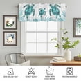 thumbnail image 6 of Kitchen Valances for Window, Watercolor Teal Sea Turtle Coral Light Filtering Rod Pocket Valance Curtain, Summer Ocean Marine Life &nbsp;Short Curtains Window Topper for Bedroom Living Room 60x18in, 6 of 8