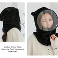 thumbnail image 5 of Winter Riding Hat Windproof Warm Hat with Detachable Face Shield Cycling Hats for Unisex, 5 of 7