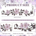 thumbnail image 2 of Metal Flower Wall Decor Vintage Spring Metal Flower Wrought Iron Scroll Sculpture 15.7''x3.7'' Farmhouse Leaf Wall Decor with Nails for Summer Bedroom Kitchen Indoor Outdoor, 2 of 6