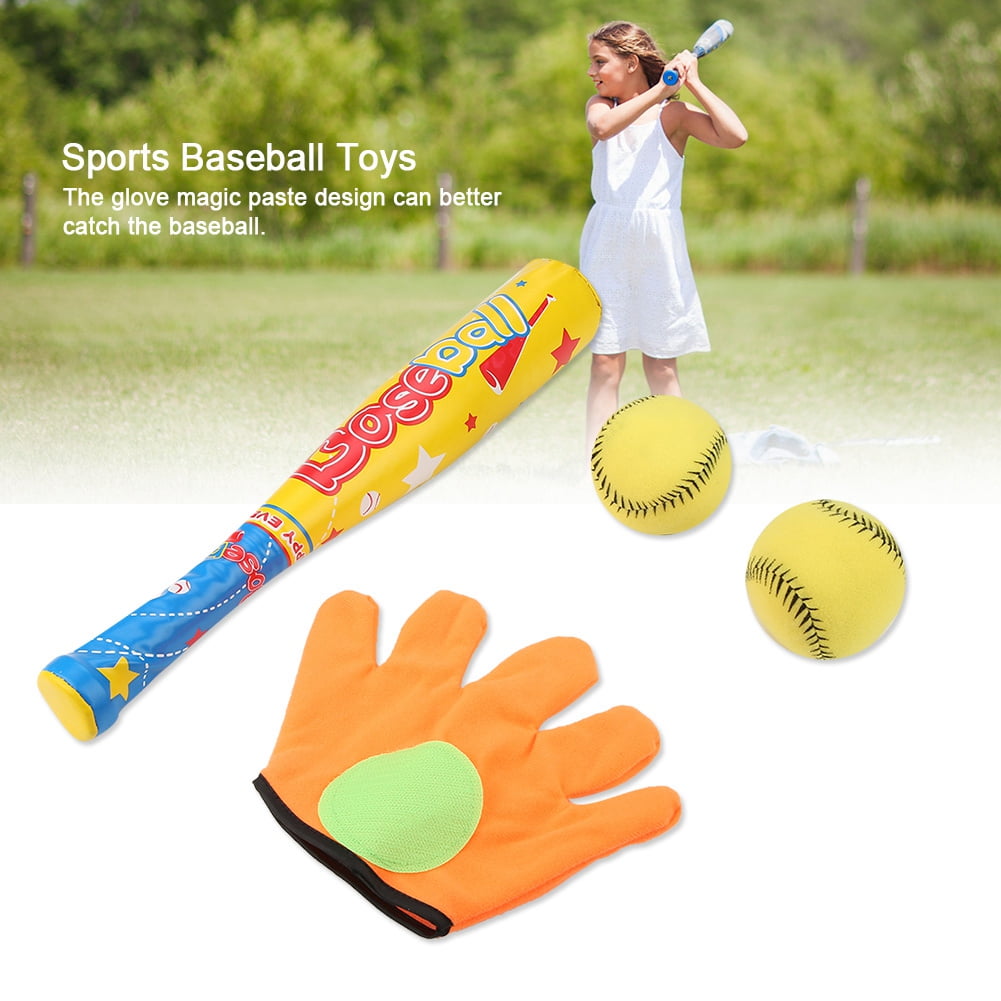 Mgaxyff Kids Baseball Toy, Baseball Bat Toy,4PCS Sports Baseball Toys