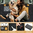 thumbnail image 5 of Pefilos 53" Washable Nonslip Dog Car Seat Cover for Back Seat, Waterproof Seat Protector Scratchproof Pet Hammock for Cars Trucks and SUVs, Black, 5 of 9
