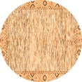 thumbnail image 1 of Ahgly Company Indoor Round Abstract Orange Modern Area Rugs, 5' Round, 1 of 4