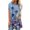 Light Blue, variant on IROINNID Summer Comfy Leisure Tops For Women Printed Round-Neck Loose Short Pullover Sleeve Tops Spring