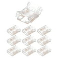 thumbnail image 1 of Uxcell Paquete de 10 conectores de tira de luces LED de 4 pines de 10 mm para tiras de luces LED de un solo color COB 2835 3528 [Transparente], 1 of 6
