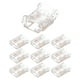 thumbnail image 1 of Uxcell Paquete de 10 conectores de tira de luces LED de 4 pines de 10 mm para tiras de luces LED de un solo color COB 2835 3528 [Transparente], 1 of 6