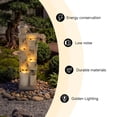 thumbnail image 6 of 49.6 Inch 5-Tier Cascading Water Fountain, Freestanding Stone Textured Column Waterfall with Warm LED Lights, UV Weather Resistant, Low Noise Relaxing Zen Decor for Garden, Patio, Backyard & Porch, 6 of 8