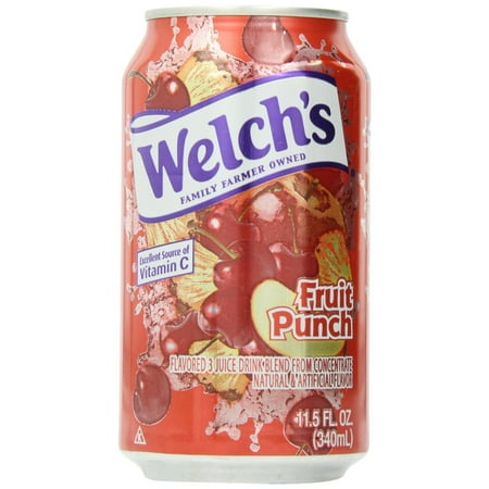 24 PACKS : Welch's Fruit Punch Drink , 11.5-Ounce