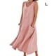 thumbnail image 5 of Vestido de Lino de Algodón Qarigey Sin Mangas Boho Estilo Vintage, 5 of 6