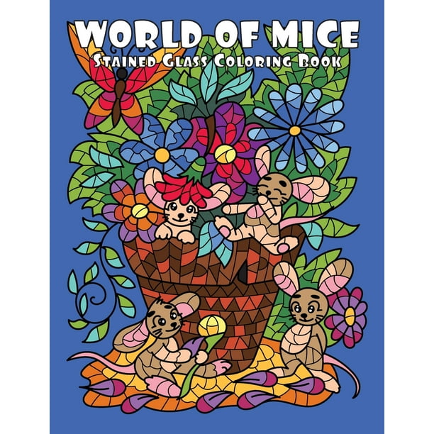 Download WORLD of MICE (Stained Glass Coloring Book): Mosaic ...