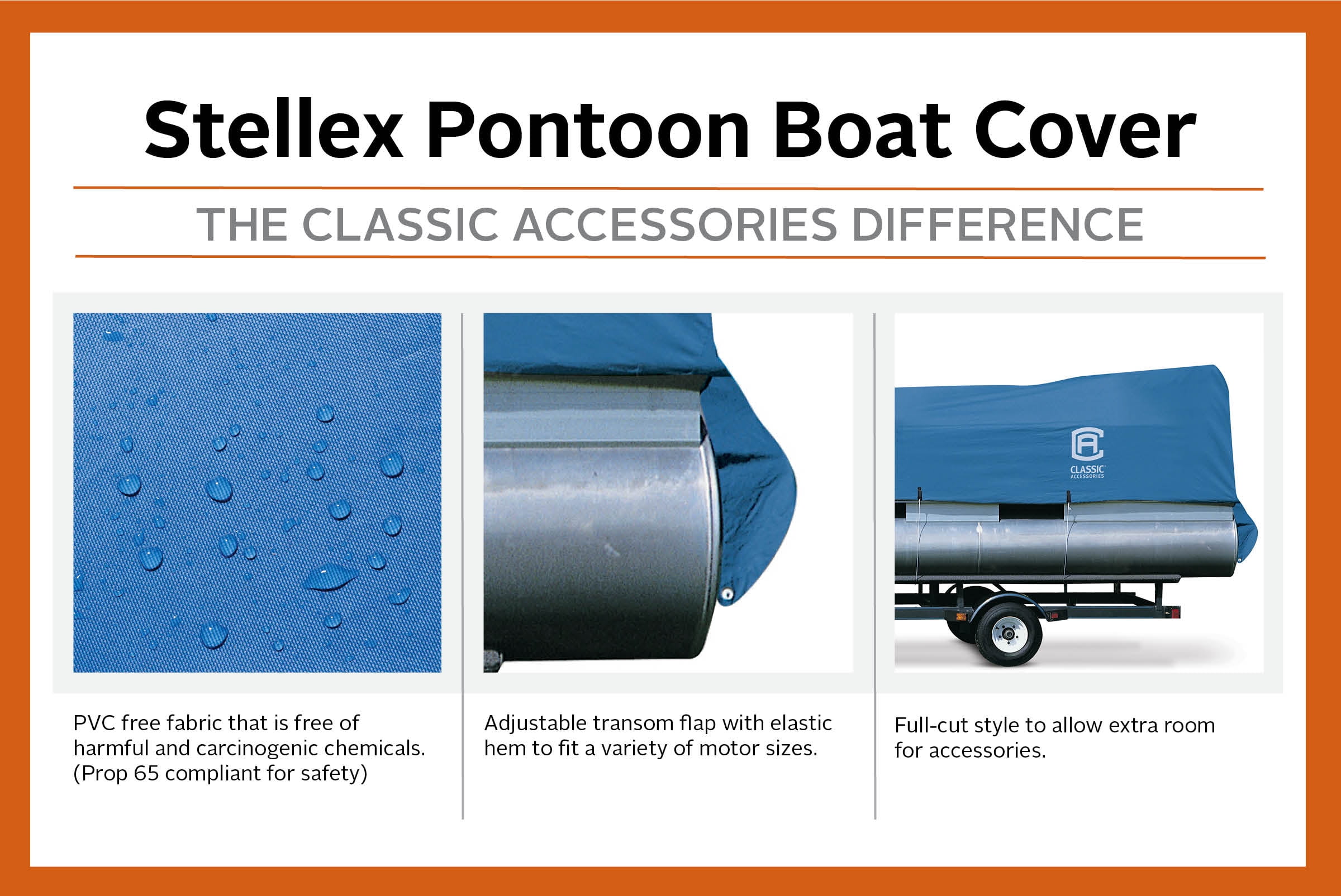 Classic Accessories Stellex Boat Cover Blue