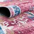 thumbnail image 5 of Rugs.com Francesca Collection Washable Rug – 8 Ft Square Antique Pink Flatweave Rug Perfect For Living Rooms, Kitchens, Entryways, 5 of 8
