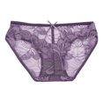 thumbnail image 1 of Gibobby Calzones para mujer sexy Tangas sexis para mujer, bragas de encaje, ropa interior con de perlas, calzoncillos con espalda en T, bragas de Bikini sexis(Morado,Talla única), 1 of 5