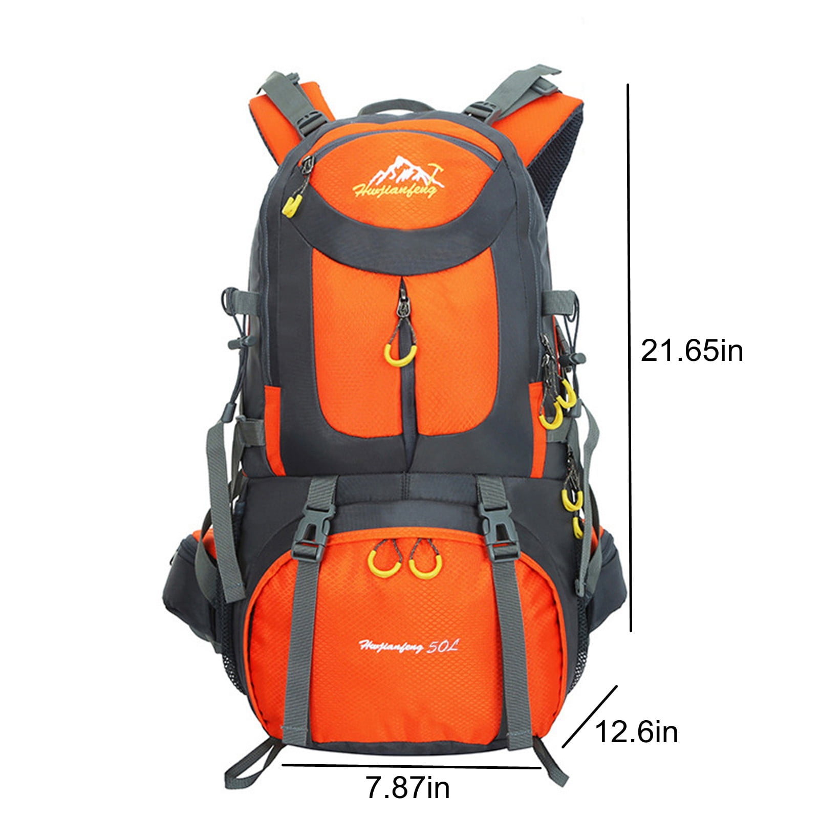 Hiking Backpack, 50L Large Capacity Lightweight Travel Backpack with Breathable Mesh Straps & Tear-Resistant Fabric, Camping Backpacking Gear for Men Women, 21.65x12.6x7.87in