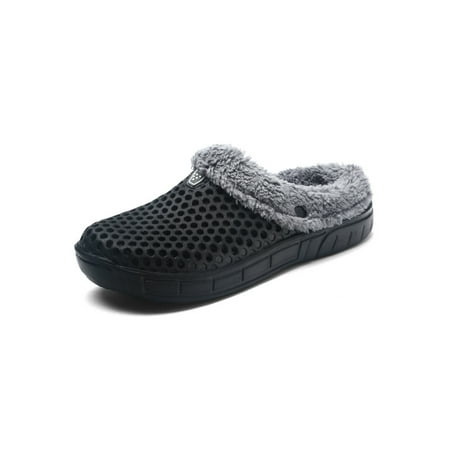 

Audeban Unisex Garden Clogs House Slippers Plush Lined Winter Breathable Walking Garden Shoes Warm Non-Slip Mule Footwear