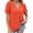 Orange, variant on WIZUTIZ Plus Size Tops for Women up to 30% Off Trendy Work Out Plus Size Shirts Short Sleeve Ultra Soft Ladies Tshirt Lightweight Solid Fluffy Tshirts Retro Plus T-shirt Cozy Style V-Neck Blouse Bl