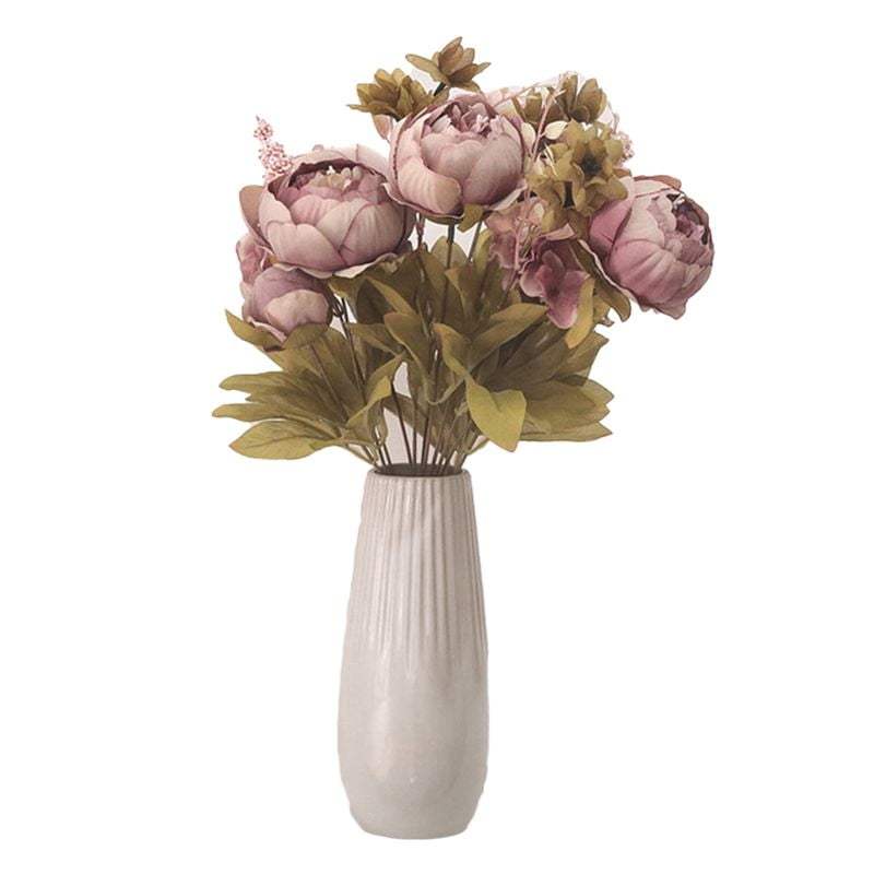 Artificial Flowers Silk Peony Home Party Decor 13 Heads  Bouquet Wedding Bunch 