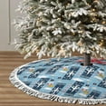 thumbnail image 3 of Christmas Tree Skirt, Airplanes and Aviation Signs Christmas Tree Decorations Indoor, Tree Skirts Mat With Tassel Trim for Halloween New Year Holiday Christmas Party Decor 48 Inches, 3 of 7