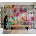 thumbnail image 6 of Tiptophomedecor Background & Patterns Wallpaper Wall Mural - Rainbow Triangles on Wood, 6 of 8