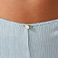 thumbnail image 6 of oelaio Women's Sleep Pajama Shorts Micro Mini Low Waist Side Slit Cute Comfy Sleeping Pj Shorts Light Blue S, 6 of 7