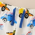 thumbnail image 6 of Boy Outfits Boys Shorts Outfit Tractor Truck Crew Neck Short Sleeve T Shirt Shorts Clothes Boy Clothes White 3 -4, 6 of 7