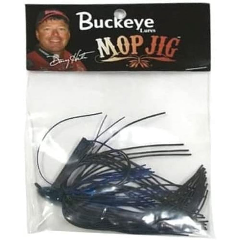 bass lures mop jig Buckeye Mop Jig 3/8oz Black/Blue