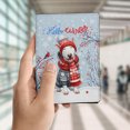 thumbnail image 4 of Hello Winter Bull Terrier Smiling in Red Scarf Hat Welcome Christmas Travel Passport Wallet Bully Dog Lovers Gifts Idea PU Leather Passport Holder Cover - 00017, 4 of 5