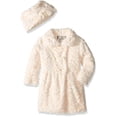 thumbnail image 1 of Little Girls 3 Bow Faux Fur Coat with Hat, 1 of 1