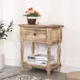 thumbnail image 3 of Mesita de noche de madera maciza Rural americana, tipo cajonera, armario de almacenamiento para sala de estar, gabinete de almacenamiento de costura multifuncional, 3 of 4