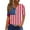 N-Multicolor, variant on Red White and Blue Blouses for Women American Flag Women Shirts Fourth of July Shirt Women Memorial Day Shirts Women's Casual Independence Day Printed Short Sleeve V-Neck Top