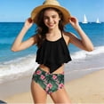 thumbnail image 6 of Brqkzdu Modest Swimwear Tankini for Girls Ruffled Swim Top Tummy Control Floral High Waisted Shorts Tankini Swimsuit, 6 of 7