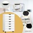 thumbnail image 4 of Costway 7 Drawer Chest Storage Dresser Floor Cabinet Organizer with Wheels White, 4 of 11