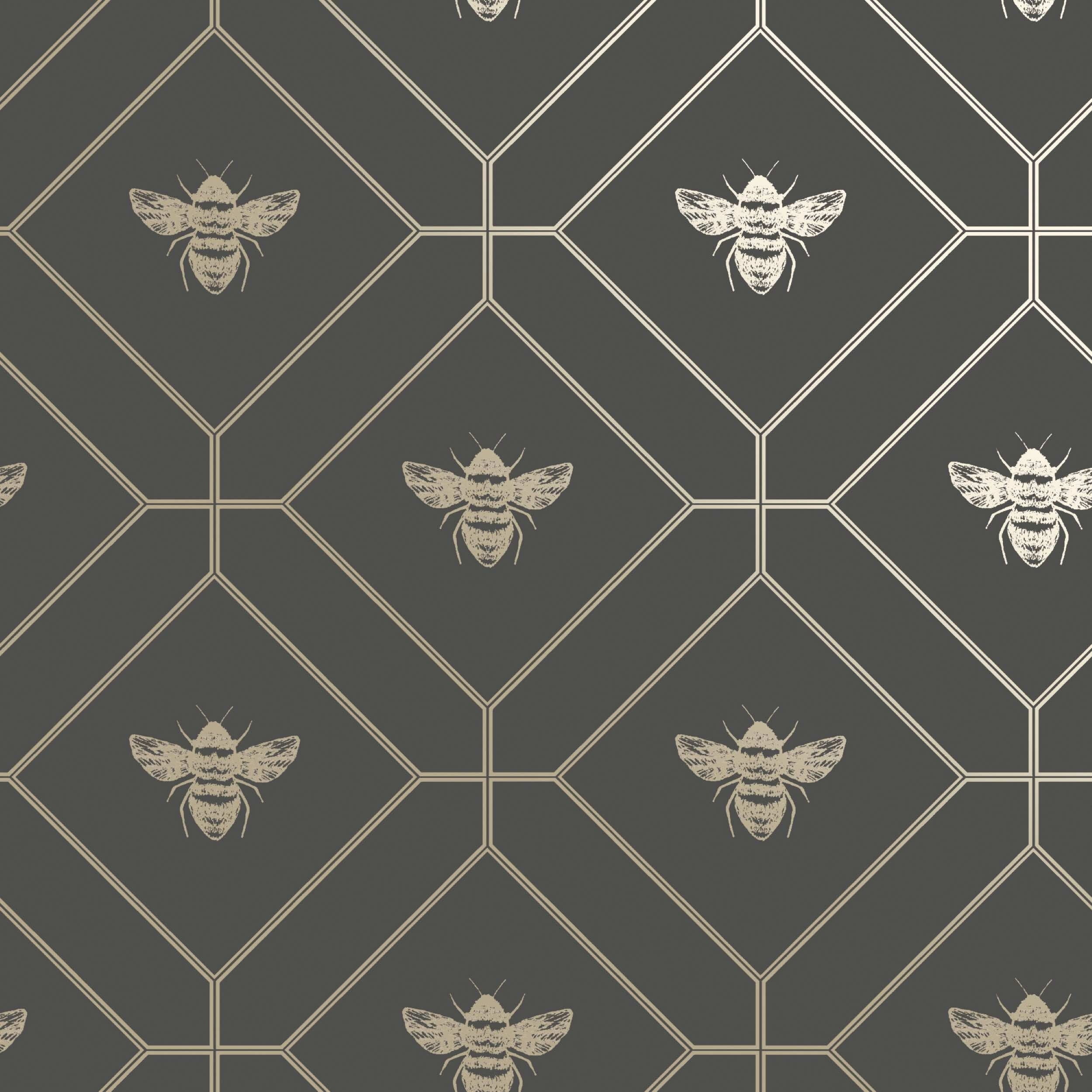 Holden Honeycomb Bee Geometric Non-Pasted Wallpaper  396in x 20.8in Green