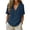 Navy, variant on Womens Short Sleeve 3/4 Bell Sleeve V Neck Blouses Solid Color Shirts Loose Fit Summer Tops Lightweight Breathable Tees for Daily Outfit Fall Fashion Clothes