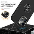 thumbnail image 3 of Allytech iPhone 15 Plus Case 6.7" with Ring Holder Stand, Shockproof PC Shell Back Cover Slim Fit Compatible with Car Mount Bumper Anti-Scratch Phone Case for Apple iPhone 15 Plus - Black, 3 of 7