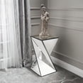 thumbnail image 2 of Table d'Appoint Géométrique Moderne Argenté 13,75 Pieds' Pièce d'Accent Chic, 2 of 10