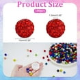 thumbnail image 2 of Papapt 180PCS 10mm Clay Rhinestone Beads for Jewelry Making Clay Disco Ball Beads Sparkly Diamond Crystal Beads for Bracelet Necklace Earring Making (Red) #J02, 2 of 9