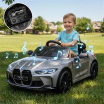Arnahaishe 24V Electric Ride on Toys with Parent Remote Control, Kids Power Car Wheels with Bluetooth Music, LED Lights, Power display, Gift for Boys Girls, Silver