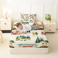 thumbnail image 4 of Erosebridal RV Trailers Camper Twin Sheet Sets,Rustic Cabin Adventure Bedding For Boys Kids 3pcs, 4 of 6