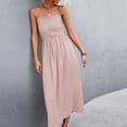 thumbnail image 5 of IROINNID Empire Dress For Women Regular Sleeveless Summer Suspender Sling Dress Button Casual Long Dress Square Neck Solid Color Dress, 5 of 8
